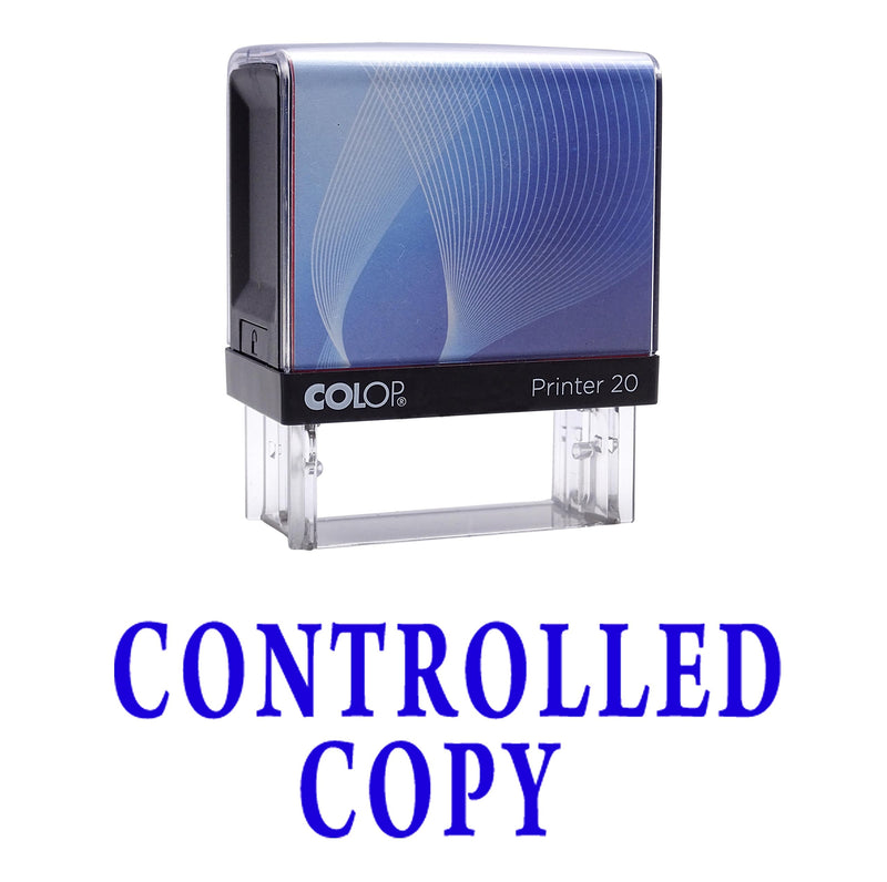 Controlled Copy Self Inking Rubber Stamp Custom Colop Office Stationary P20 Mini Stamper Blue Ink