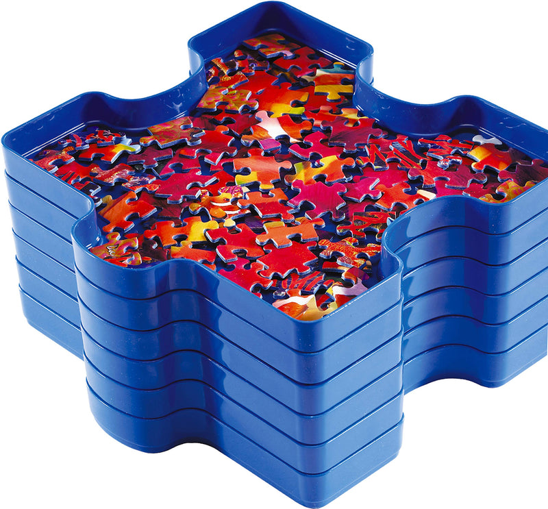 Ravensburger Sort and Go Jigsaw Puzzle Accessory - Sturdy and Easy to Use Plastic Puzzle Shaped Sorting Trays to Organize Puzzles Up to 1000 Pieces