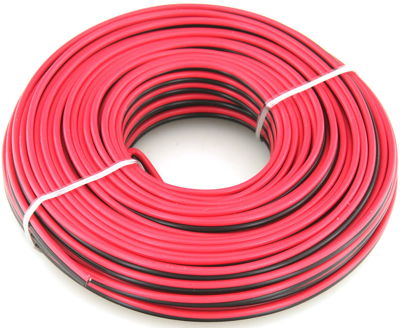 GS Power 100% Copper 24 AWG (American Wire Gauge) 50 ft Red & 50 ft Black Bonded Zip Cord Cable for Car Audio Stereo LED Light 12Volt Automotive Harness Wiring. Also in 100 & 200 Feet Roll Red/Black