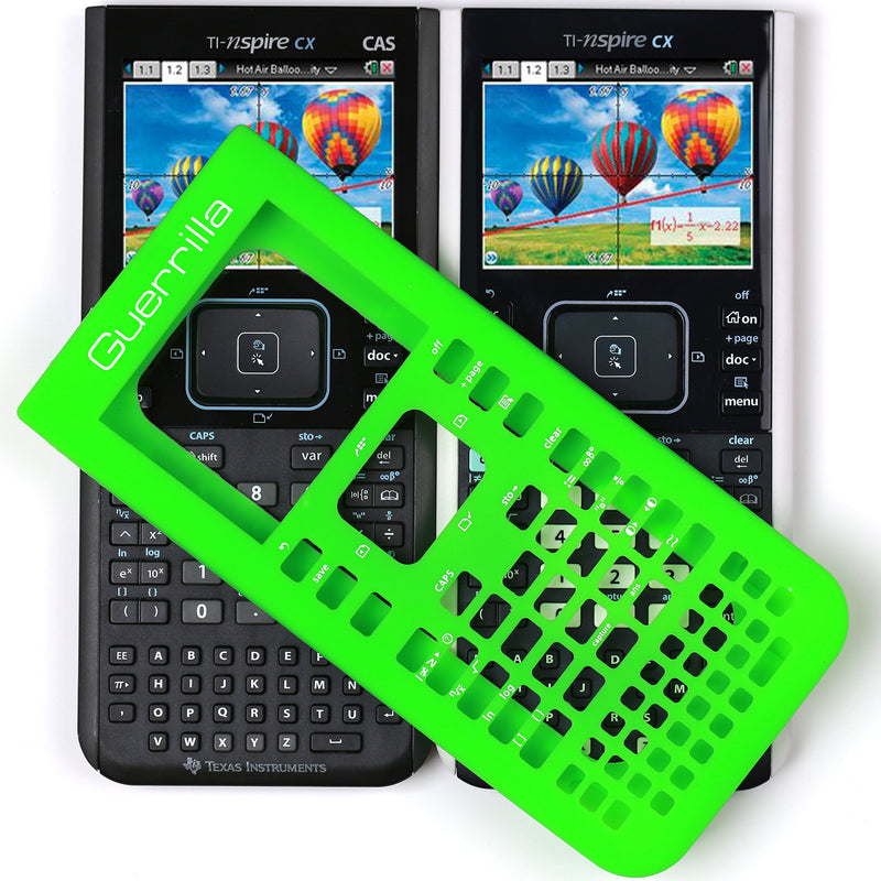 Guerrilla Silicone Case for Texas Instruments TI Nspire CX/CX CAS Graphing Calculator, Green