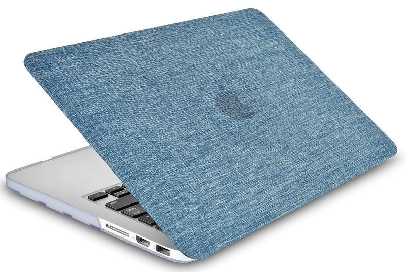 KECC Compatible with MacBook Air 13 inch Case 2020 2019 2018 Release A1932 Retina Display + Touch ID Protective Plastic Hard Shell + Keyboard Cover (Blue Fabric) Blue Fabric