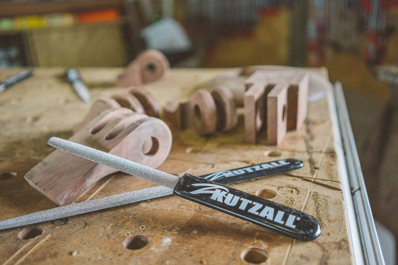 Kutzall Original 6" Flat Hand Rasp - Coarse, Wood Rasp/File Used for Woodworking & Shaping, W/Ergonomic Soft Grip Handle, Abrasive Tungsten Carbide Coating - 11" (279.4mm) Overall Length - FT6330 Flat - Coarse 6" (152.4mm) Length