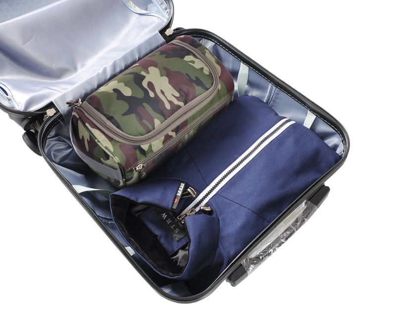 Vercord Mens Toiletry Bag Wash Travel Small Shaving Dop Kit Shower Bathroom Ditty Hygiene Bag Camo Dark Green