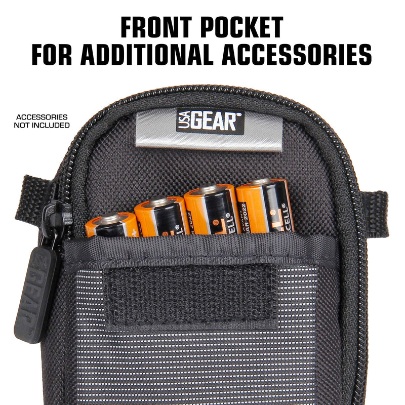 USA Gear Laser Rangefinder Case Holster with Shoulder Strap and Belt Loop - Compatible with Nikon 8397 ACULON AL11, TecTecTec VPRO500, Gogogo Sport, Coolshot 20, Monarch 7I, Vortex Optics, and More