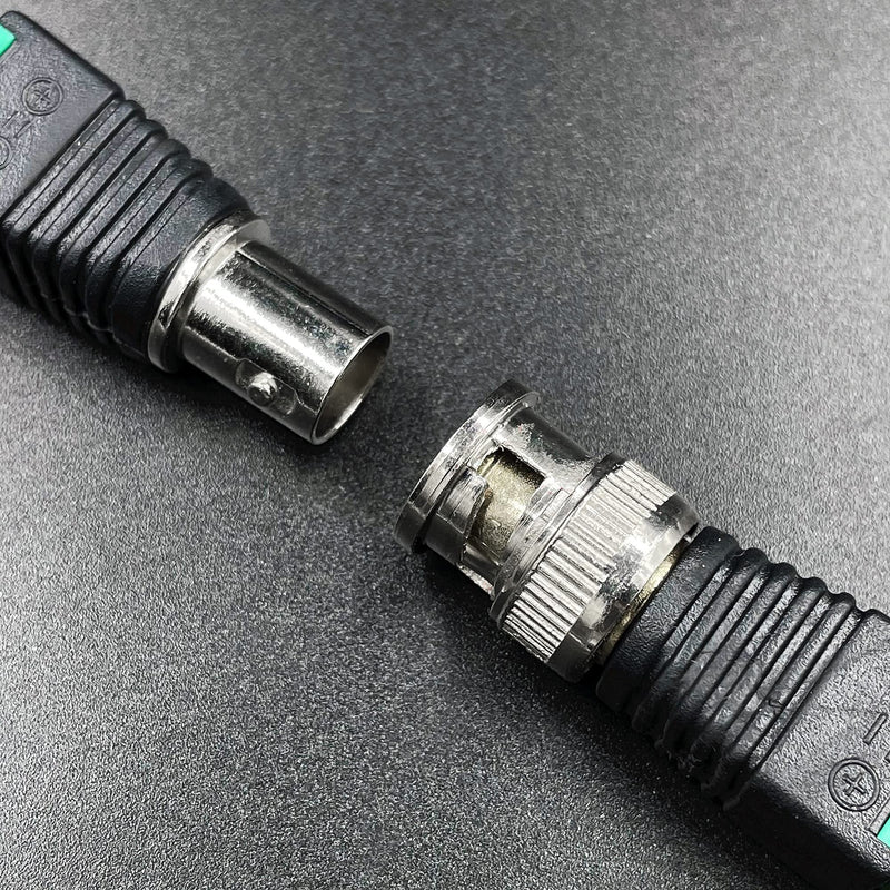 BNC to Cat5e Adapter Male Connectors and Solderless Female Video Balun Connector,Screw Camera Terminal Plug for CCTV Surveillance Cable Ethernet Speaker,Lkelyonewy