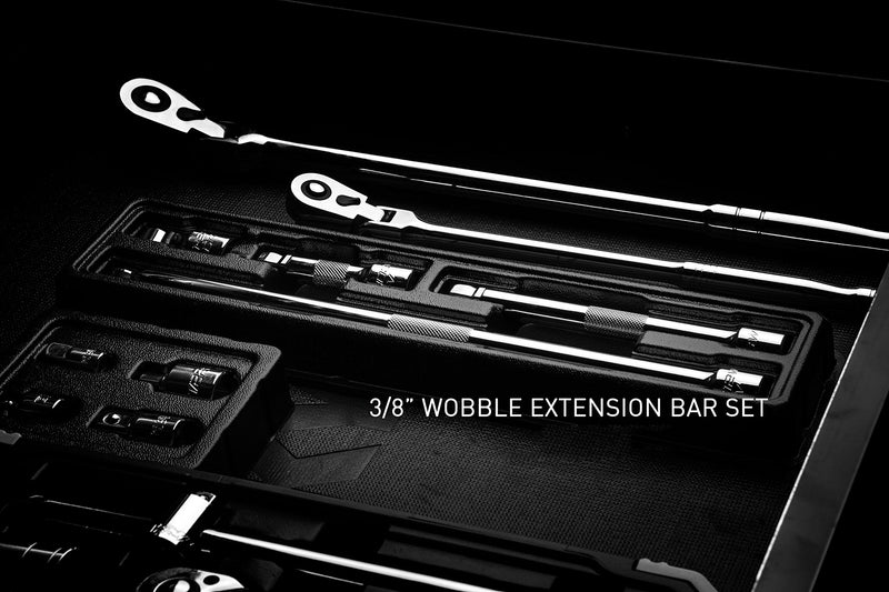 Capri Tools 182623 3/8-Inch Drive Wobble Extension Bar Set, 4-Piece (1-2400)