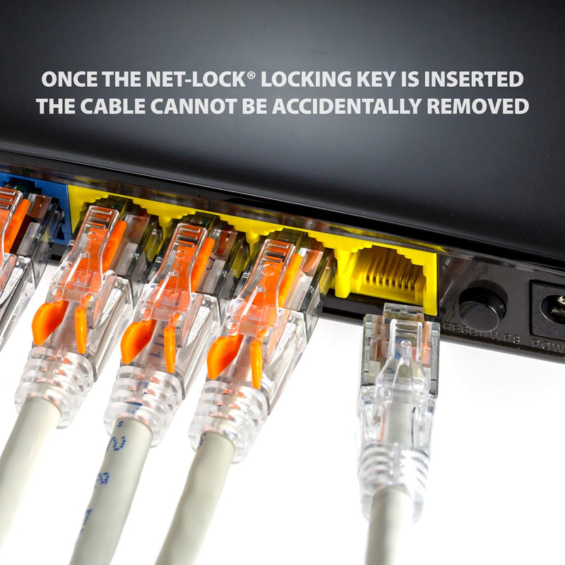 NTW NTW 1 ' Lockable CAT6 Patented Net-Lock Patch Cord, Snagless, Blue (NL-U6K-001BL) 1 feet