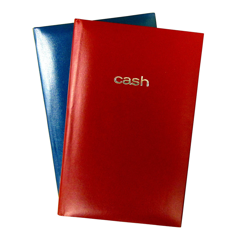 Set of 2 Cash Books, 7.9" x 5" Inches, 144 Pages per Book - Hardbound Cover (Colors Will Vary)