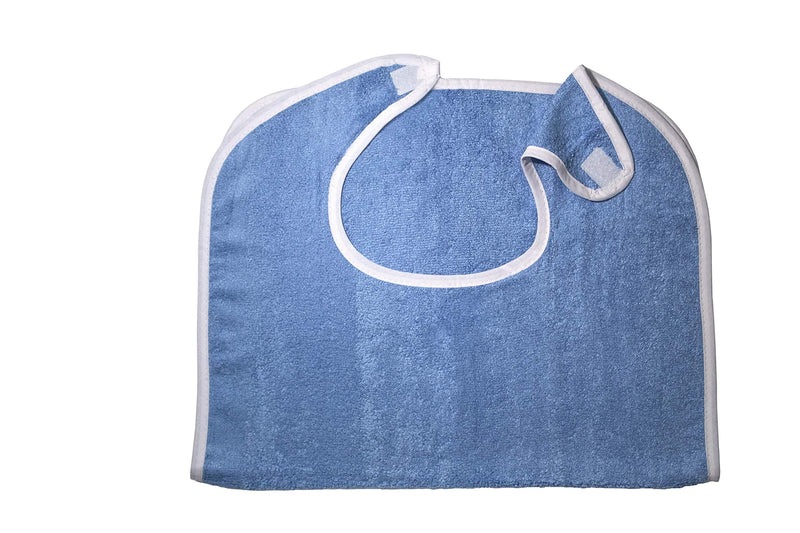 3 Pack Elaine Karen Premium Adult Bibs - bibs for adults Men, Women; Eating Cloth for Elderly Seniors and Disabled, Adjustable, Terry bib Clothing Protectors, Machine Washable, Blue 3 Count (Pack of 1)
