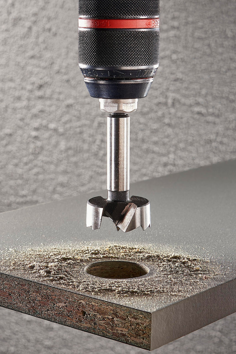 wolfcraft Forstner drill bit, hexagonal shank, Ø 35 mm I 3310000 I For drilling in wood with and without depth limitation ø35x90mm single