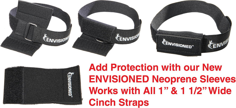 Premium Cinch Straps with Stainless Steel Metal Ring (Buckle), Reusable Durable Hook and Loop, Multipurpose Securing Straps 4 Pack - 2" x 100" 2" x 100"