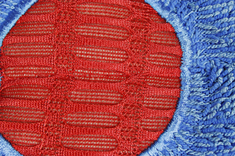 CleanAide Spot Cleaning Twist Yarn Microfiber Mop Pad with Scrubber 18 Inches Red 6 Pack