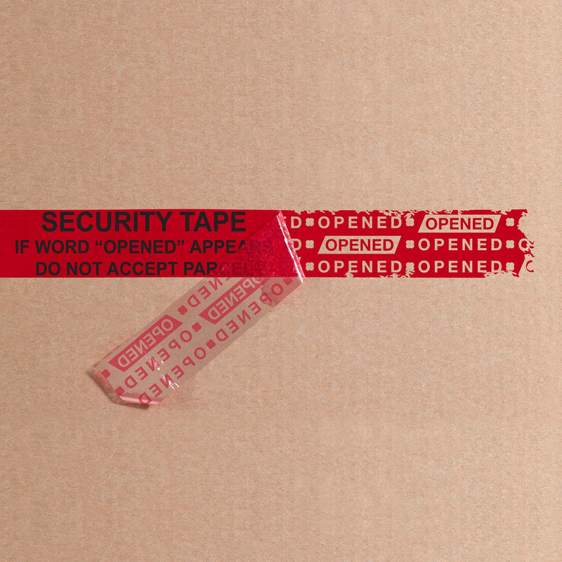 Aviditi Tape Logic,"Opened" Tamper Evident Security Tape, 2 Inch x 60 Yards, 2.5 Mil Thick, Red, Displays-"Opened" Message When Tampered (1 Roll) 1 Pack