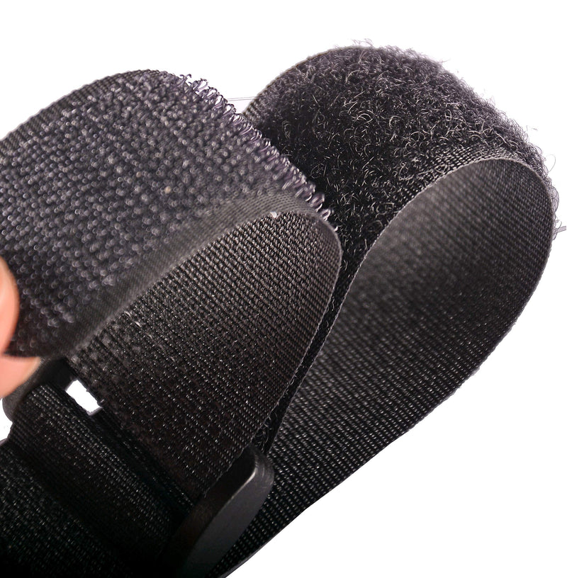 Multi-Purpose Hook and Loop Securing Straps Tie Downs Fastening Straps (1''x24'') – Assorted Colors (10) 10
