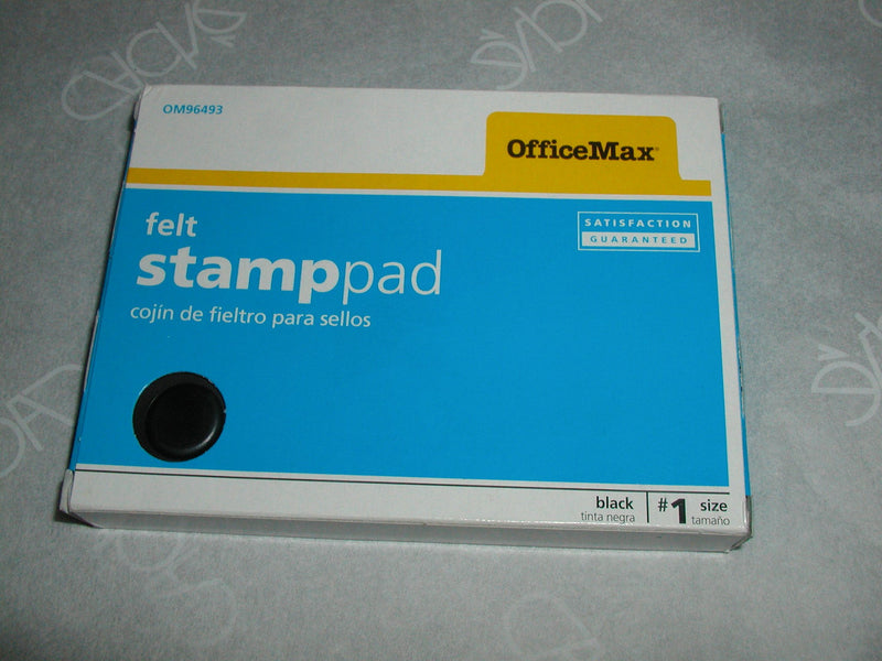 OfficeMax Felt Stamp Pad 2-3/4 x 4-1/4" (Size #1) Black