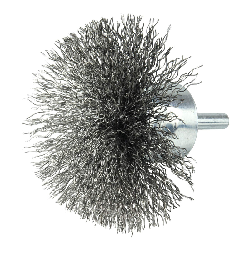 Weiler 10134 3" Circular Flared Crimped Wire End Brush.014" Steel Fill, Made in The USA (Pack of 2) 0.014 Wire Size