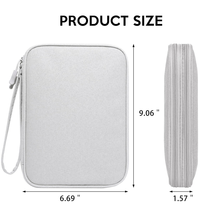 CILLA Electronics Organizer Travel, Travel Cord Organizer Case, Compact Electronics Accessories Bag for Cable, Cord, Charger, Phone Gray