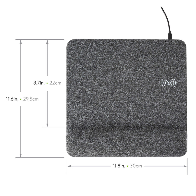 Allsop PowerTrack Plush Wireless Charging Mousepad