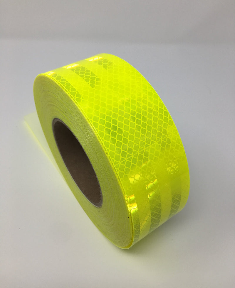 Safe Way Traction 2" x 12' Roll 3M Fluorescent Yellow Green Reflective Hazard Warning Emergency Vehicle Safety Marking Tape 983-23 ES