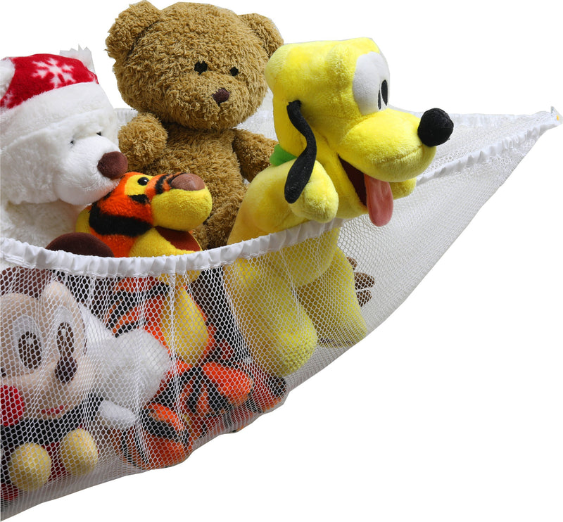 2 PK - Simplehouseware Stuffed Animal Jumbo Toy Storage Hammock White
