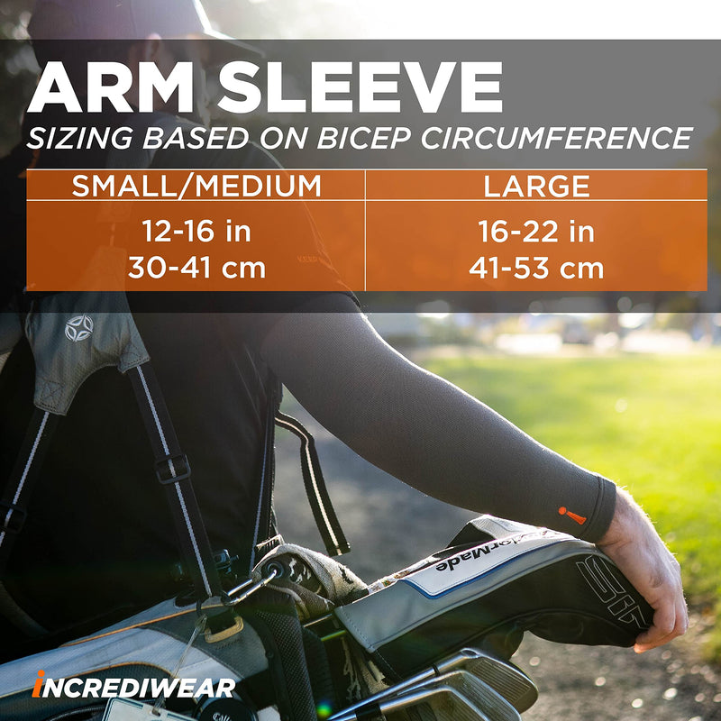 Incrediwear Arm Sleeves For Men and Women to Help Muscle Recovery Small/Medium (Pack of 1) Black