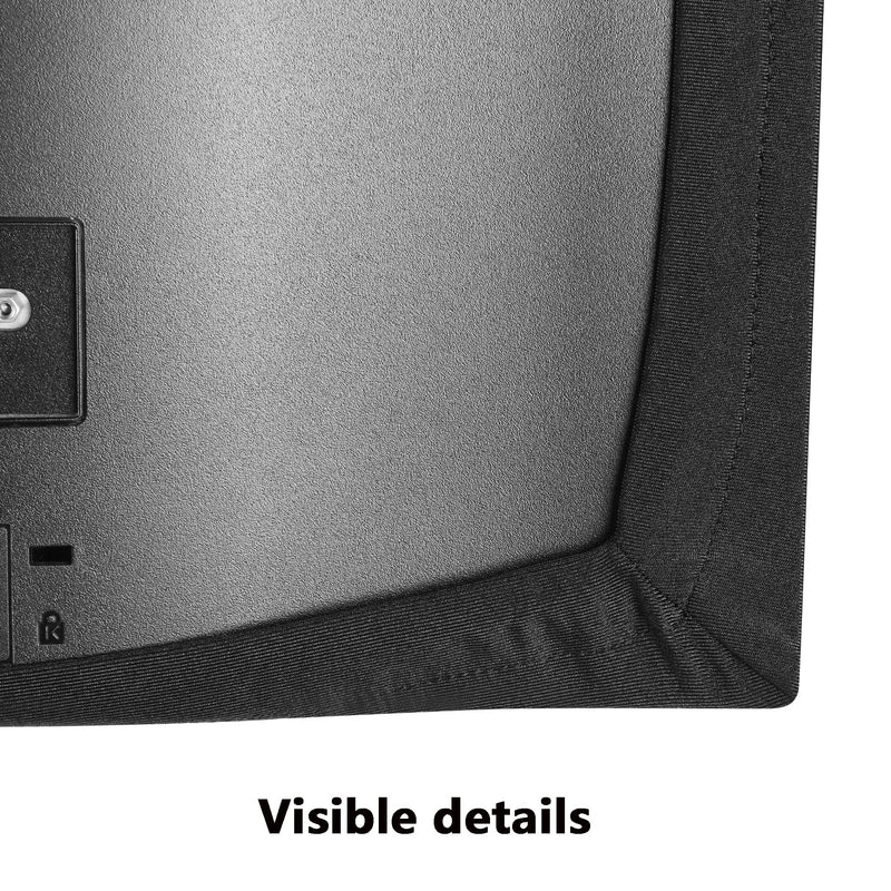 Computer monitor dust cover black, LCD TV dust cover, flexible soft cloth adaptive screen size 17/18/19/20/21 inch protective cover, suitable for most brands of display models(17 to 21 inches) 18 to 21 inches