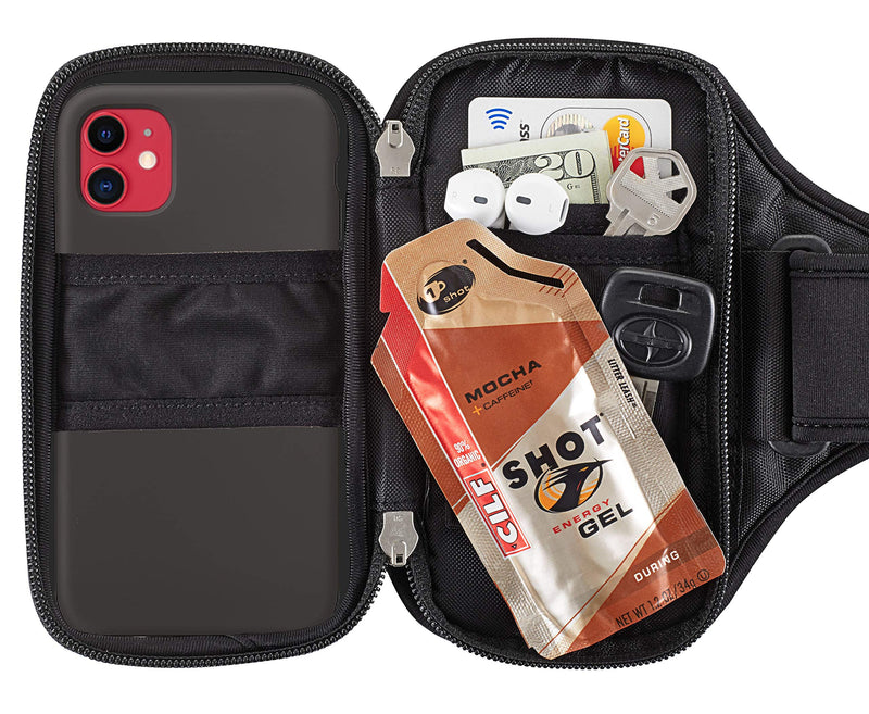 Sporteer Velocity V7 Running Armband - Compatible with iPhone 13, 13 Pro, 12, 12 Pro, 11, XR, 11 Pro, Xs, 8, Galaxy Note 10, Galaxy S21, S20, S10, S9, Pixel 5, LG, Moto and More - Fits Most Cases S/M Straps