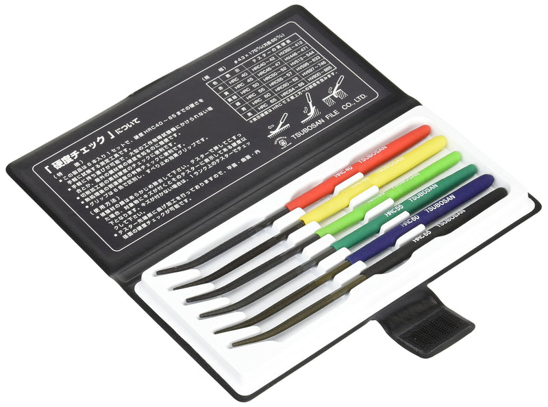 TSUBOSAN Japan-Hardness Tester Checker File HRC40-HRC65 Set of 6 1
