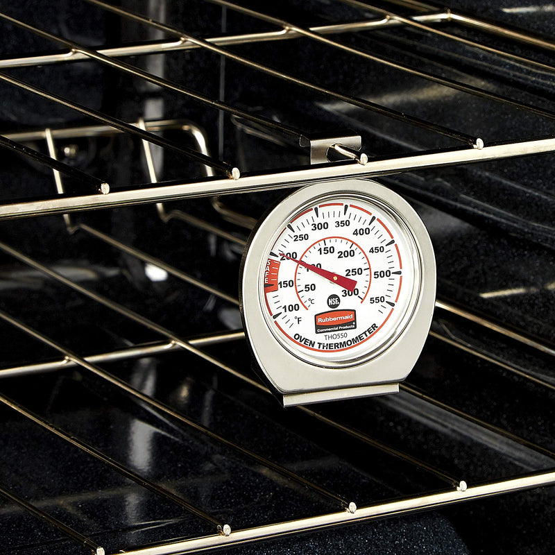 Stainless Steel Instant Read Oven/Grill/Smoker Monitoring Thermometer Metallic