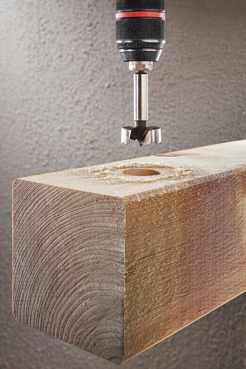 wolfcraft Forstner drill bit, hexagonal shank, Ø 35 mm I 3310000 I For drilling in wood with and without depth limitation ø35x90mm single
