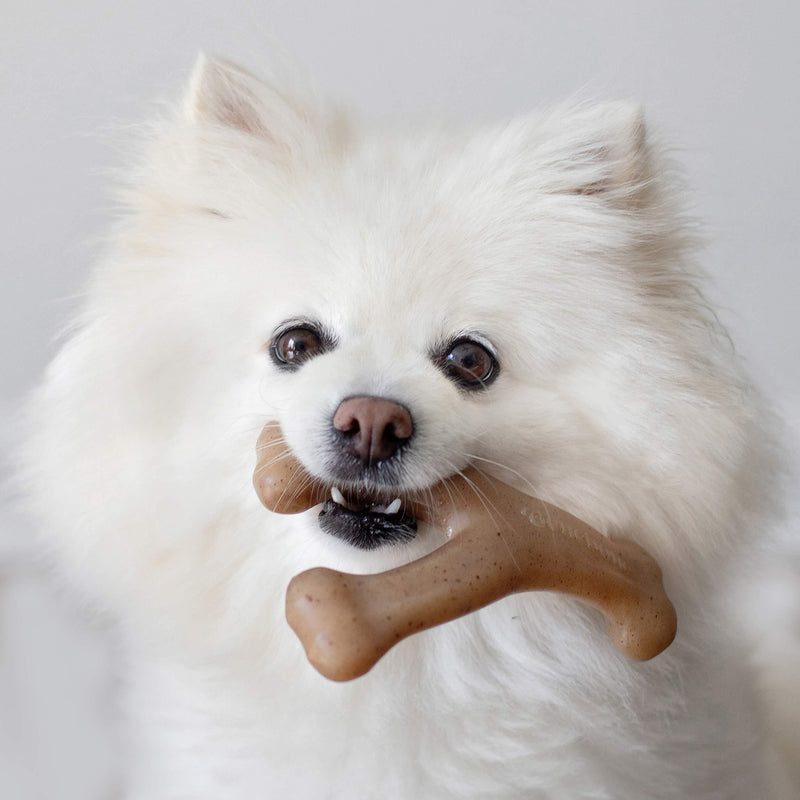 Benebone Real Bacon Durable Wishbone Dog Chew Toy for Aggressive Chewers, Made in USA Small