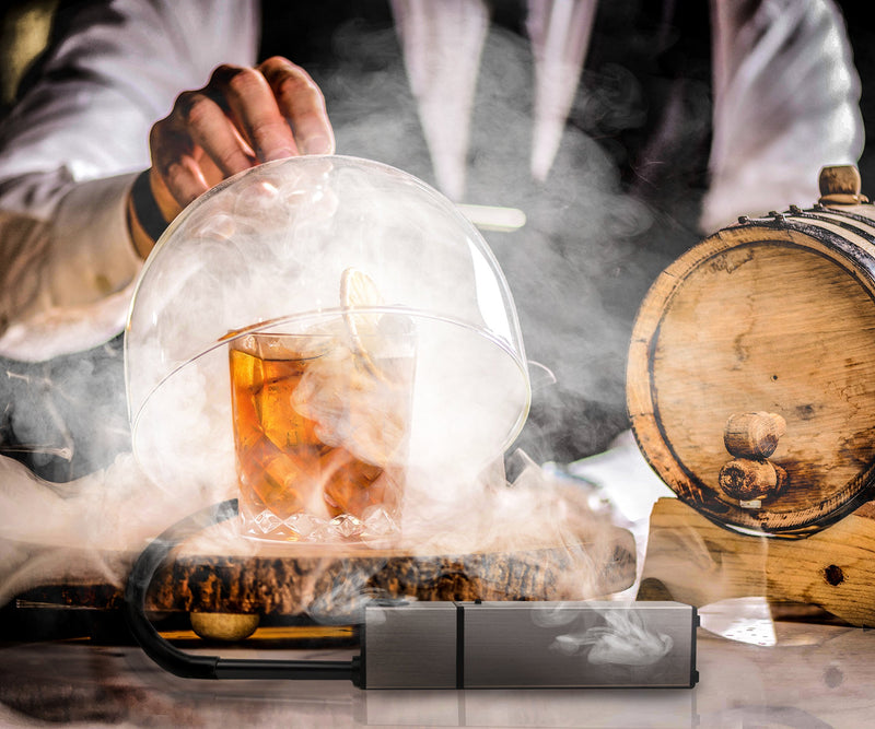 Gramercy Kitchen Company Cocktail Smoker - Includes Wood Chips - Smoking Gun | Smoke Meat, Drink & Food Indoor Infuser | Ultimate Sous Vide Foodie Accessories Gift