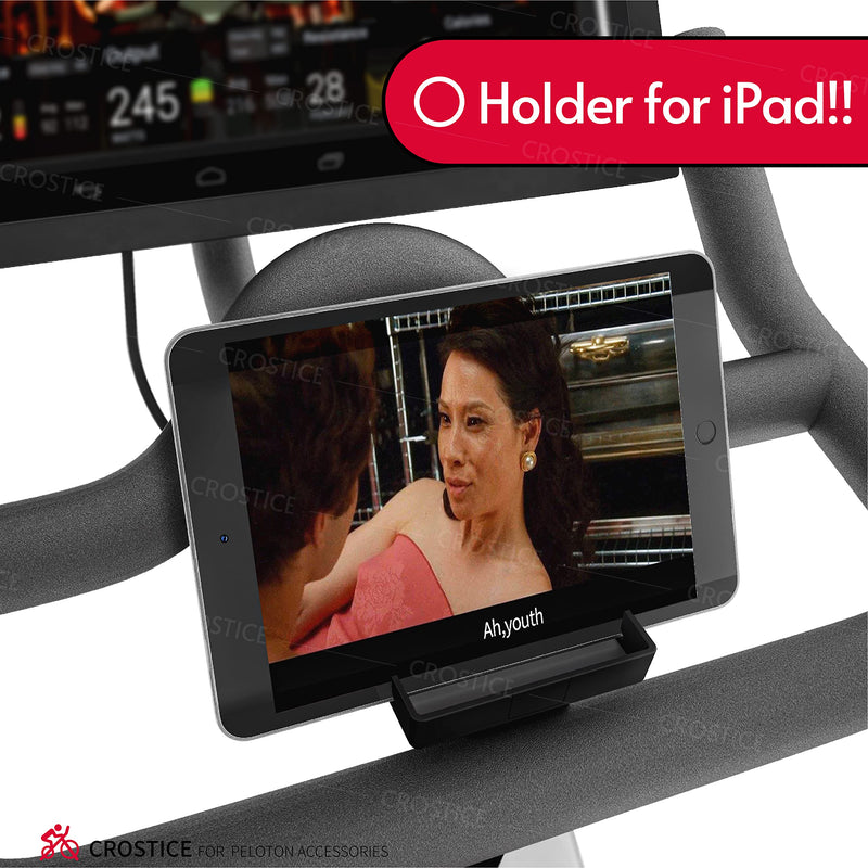 Crostice Phone Holder for Peloton(Original Design), Peloton Cell Phone Holder, Made for Peloton Rider, Peloton Phone Mount Tray, Stand for Tablet, Most Phone, Baby Monitor, Peloton Accessories