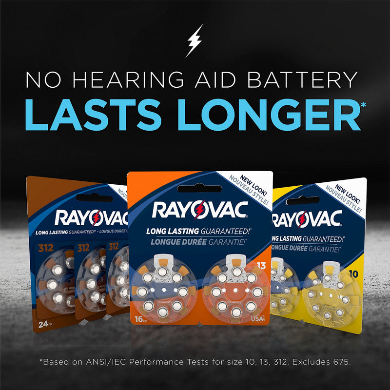RAYOVAC Size 312 Hearing Aid Batteries, 24-Pack, L312ZA-24ZMB