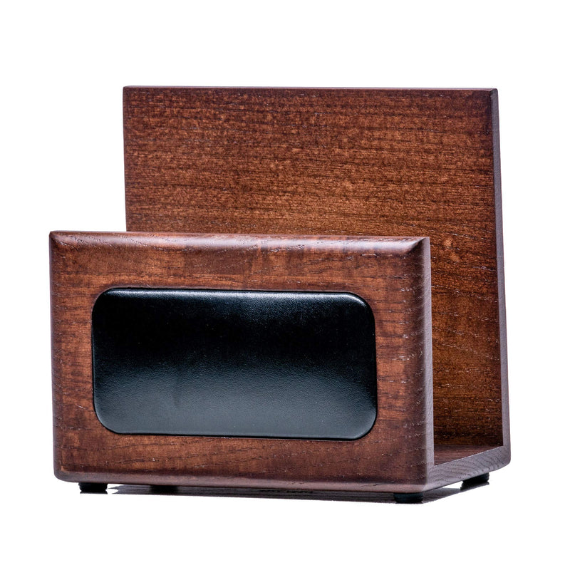 Dacasso Walnut and Leather Letter Holder