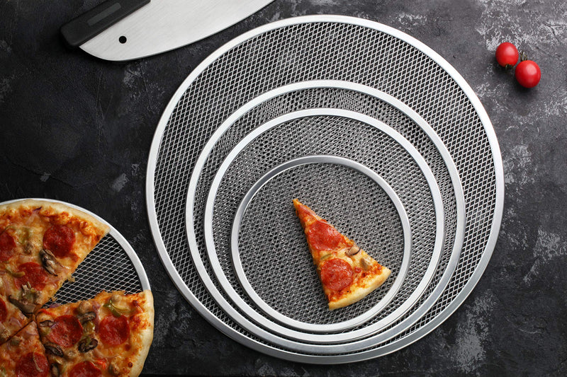 New Star Foodservice 50691 Restaurant-Grade Aluminum Pizza Baking Screen, Seamless, 16-Inch