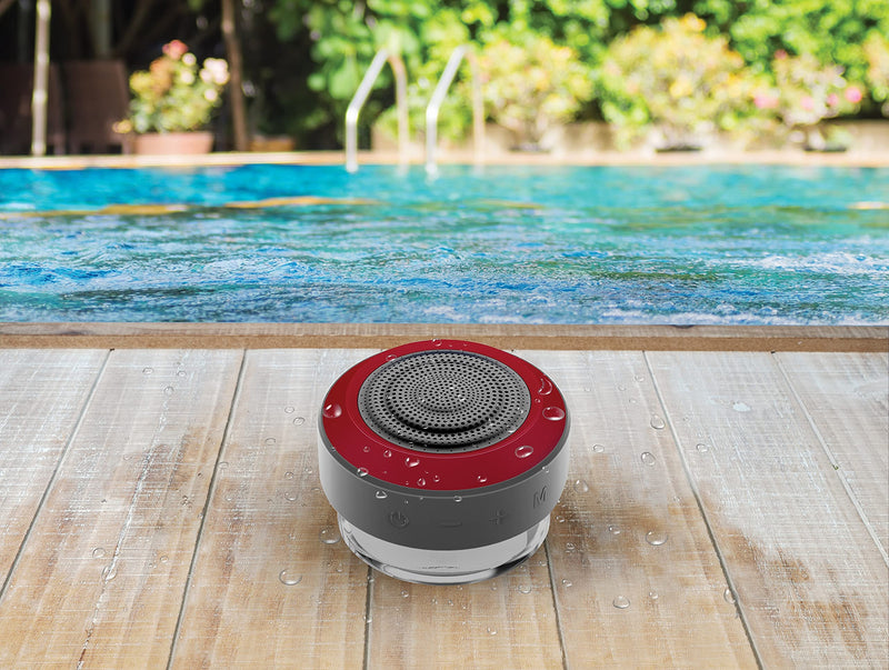 Coleman Waterproof, Hands-Free Speaker for Universal/Smartphones - Red