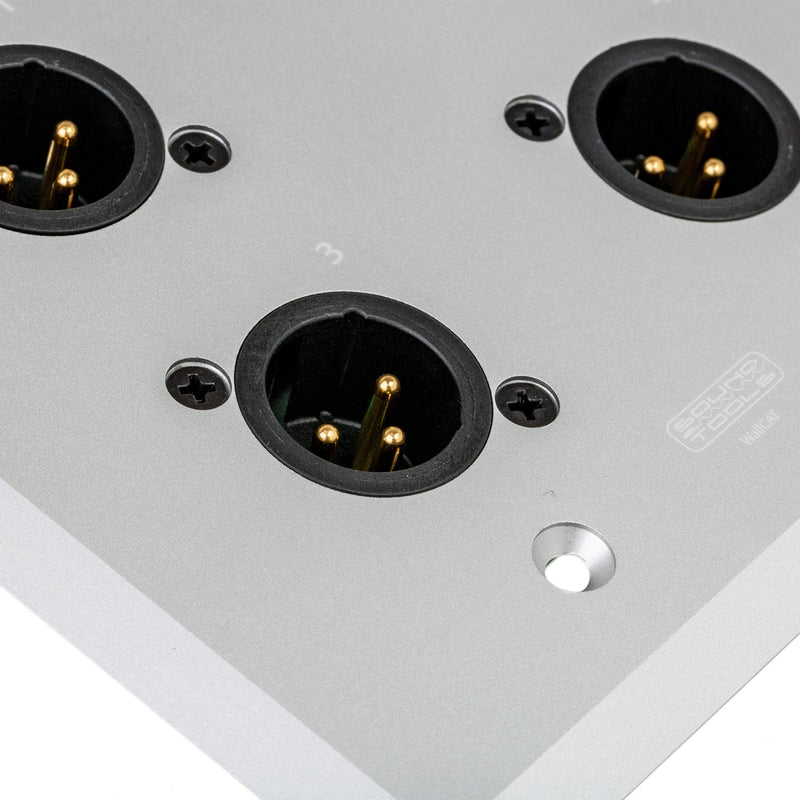 Wall CAT MX-S (Male, Silver) - Audio Over Shielded CAT Cable. Capable of Sending Analog Audio, DMX, Clear-Com and AES. Male