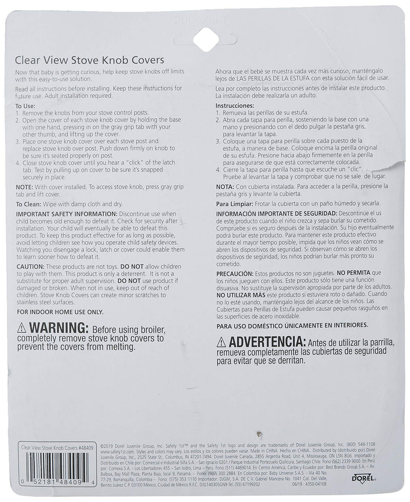 Safety 1st Child Proof Clear View Stove Knob Covers (Set of 5)