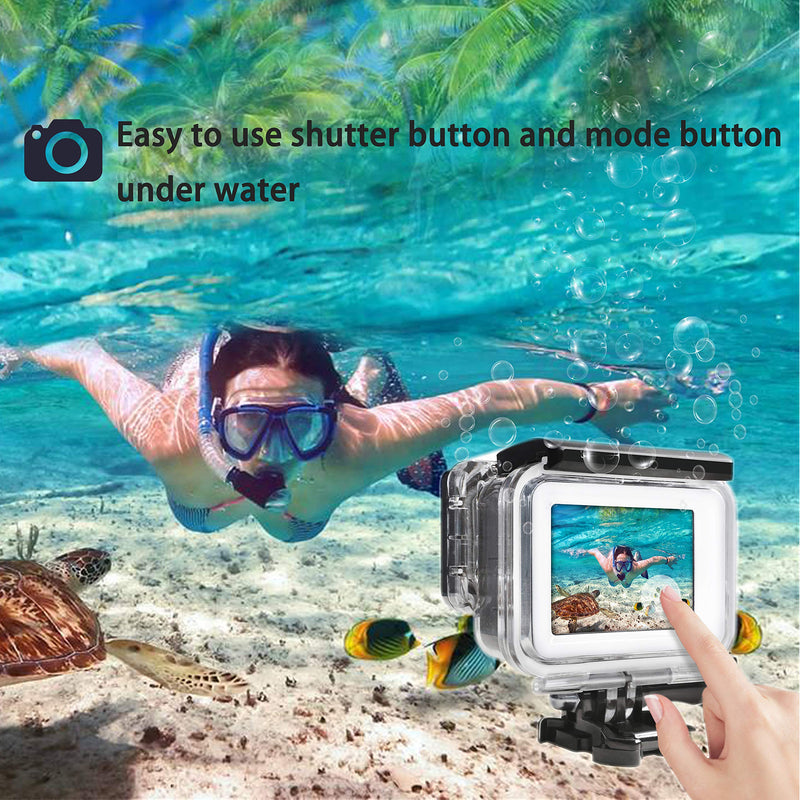 Suptig Case Housing Waterproof Case for Gopro Hero 7 Black Gopro Hero 5 Gopro Hero 6 Gopro Hero 2018 Action Camera Waterproof 147ft(45Meters)