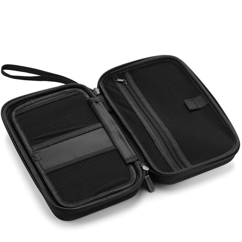 Caseling Universal Electronics/Accessories Hard Travel Organizer Carrying Case Bag, 9.8” x 5.6”x 2.8” - Black