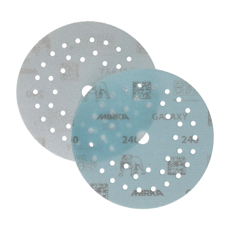 50x MIRKA adhesive sanding disc GALAXY Grip Multifit 125mm K.240 f.HO/metal/lacquer/co. Grain 240