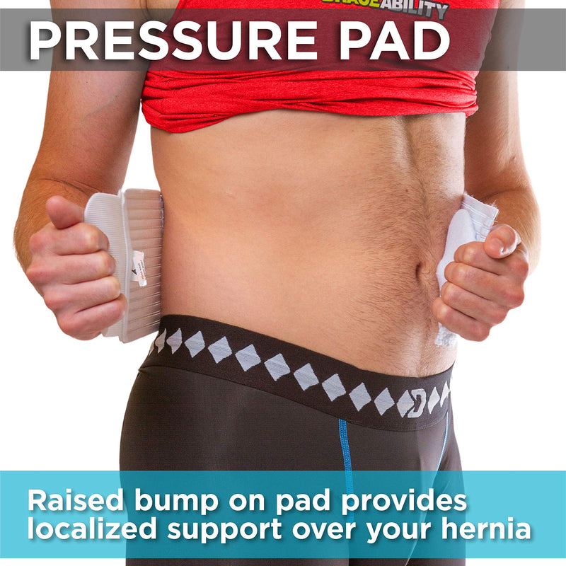 BraceAbility Hernia Belt for Men & Women | Stomach Truss Binder with Compression Support Pad for Abdominal, Umbilical, Navel & Belly Button Hernias - L/XL (New & Improved) Fits 40"-60" Large/X-Large (Pack of 1)