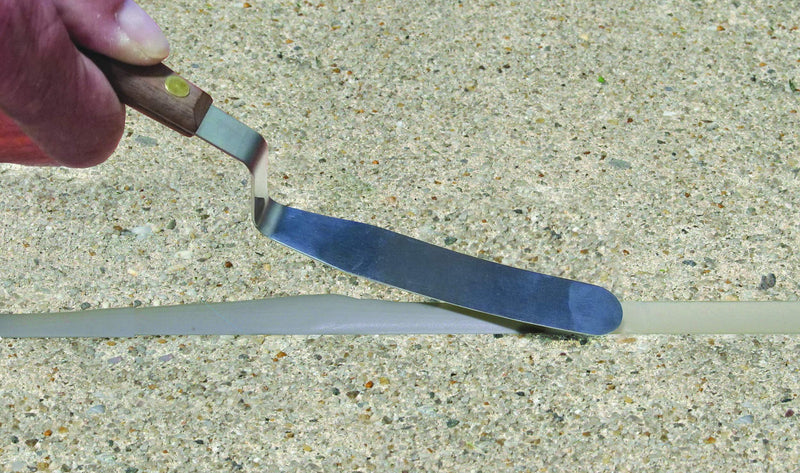 Albion Engineering Classic Offset Caulk Tooling Spatula, Stainless Steel Single 5/8" Wide Tapered Tip x 3" Long Blade