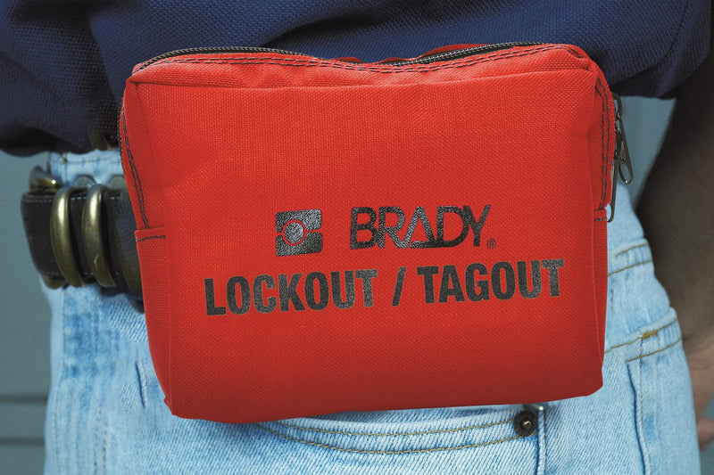 Brady 51172 Nylon Lockout Belt Pouch, Legend " Lockout / Tagout"