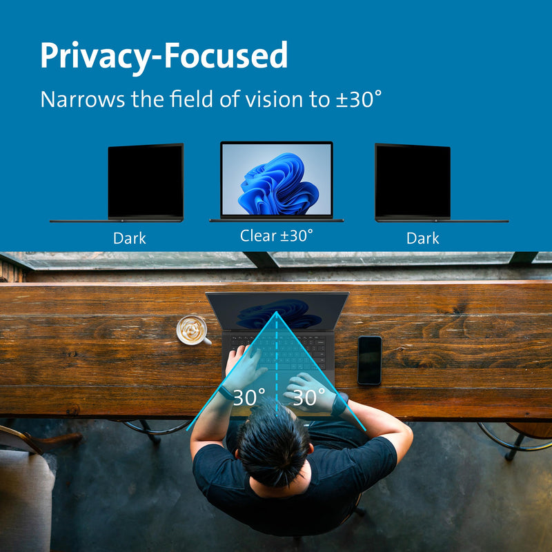 Kensington MagPro™ Magnetic Laptop Privacy Screen 16 inch, Removable 16:10 Laptop Privacy Filter Shield, Anti-Glare, Blue Ray Reduction, Compatible with HP/Dell/Acer/Asus/Lenovo (K55256WW) Laptop (16:10) 16" (16:10)