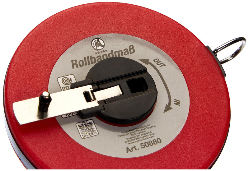 BGS Diy 50880 | Tape measure | 20 m | Width 12.5mm | Fiberglass | Marked on both sides, meter scale