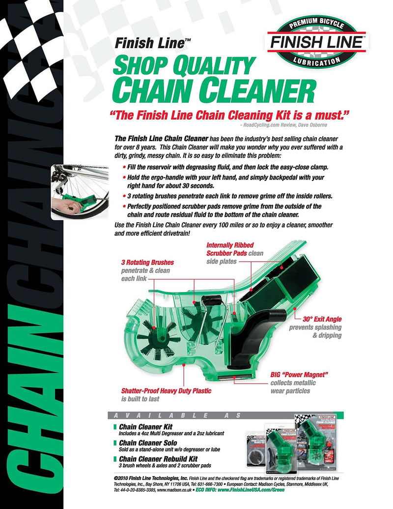 Finish Line Shop Quality Bicycle Chain Cleaner Cleaner and Degreaser