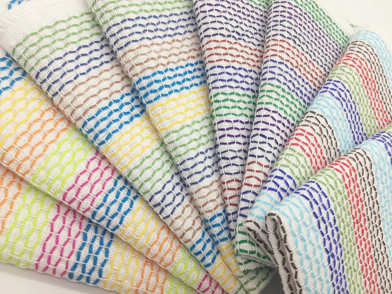 Mia'sDream Kitchen Towels, Tidy 100% Cotton Dish Cloths Dish Rags Cleaning Cloth, Absorbent Odor Free Dishcloths Kitchen Dish Towels, 13inch x 13inch 8 Pack Multi Colors