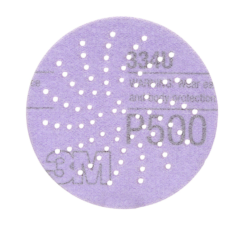 3M Hookit Purple Clean Sanding Disc 343U, 30272, P500, 50 discs per carton 1